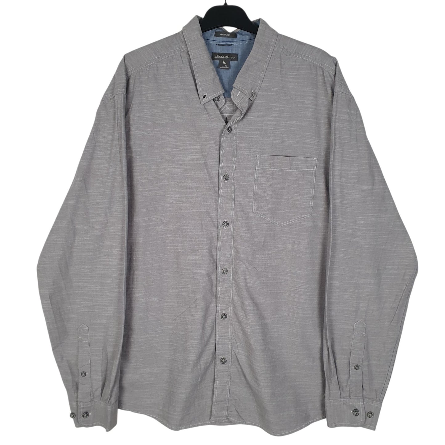 Mens Grey Eddie Bauer  Long Sleeve Shirt