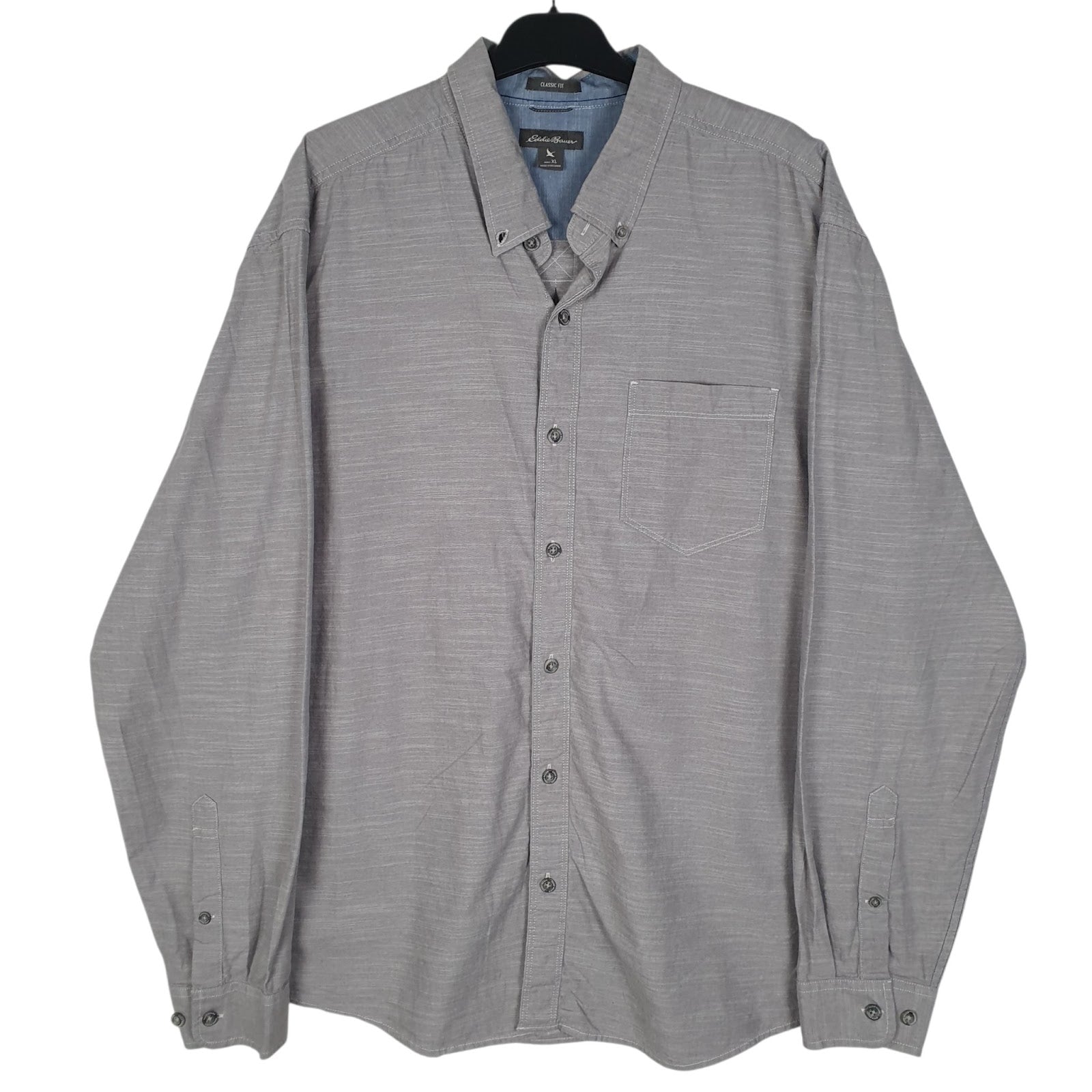 Mens Grey Eddie Bauer  Long Sleeve Shirt