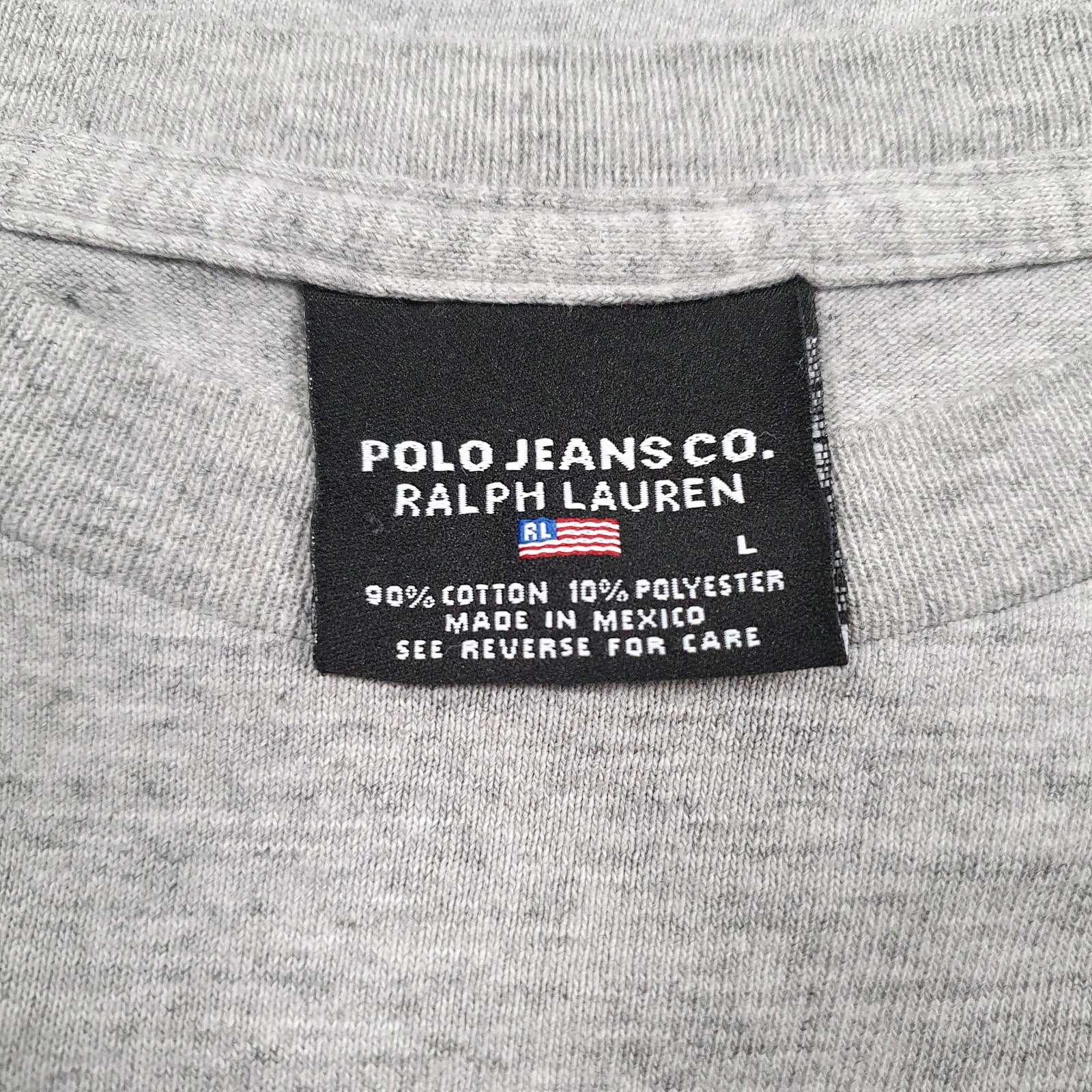 Mens Grey Polo Ralph Lauren Spellout  T Shirt