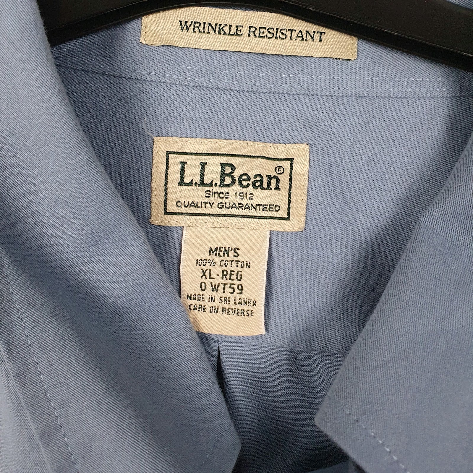 Mens Blue L.L.Bean   Shirt