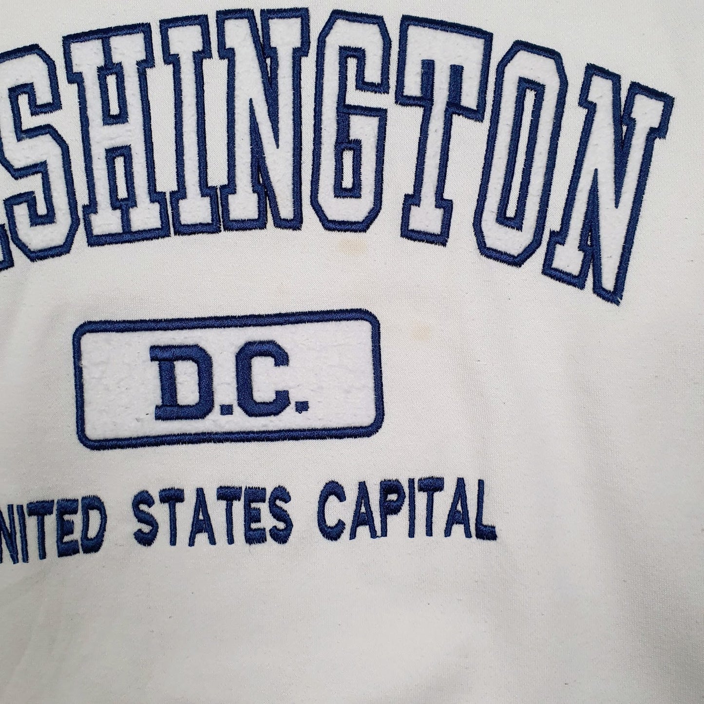 Mens White ANWA Washington DC Capitol Crewneck Jumper
