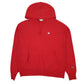 Mens Red Champion Reverse Weave Hoodie Jumper