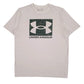 Mens Beige Under Armour Heat Gear Spellout Short Sleeve T Shirt
