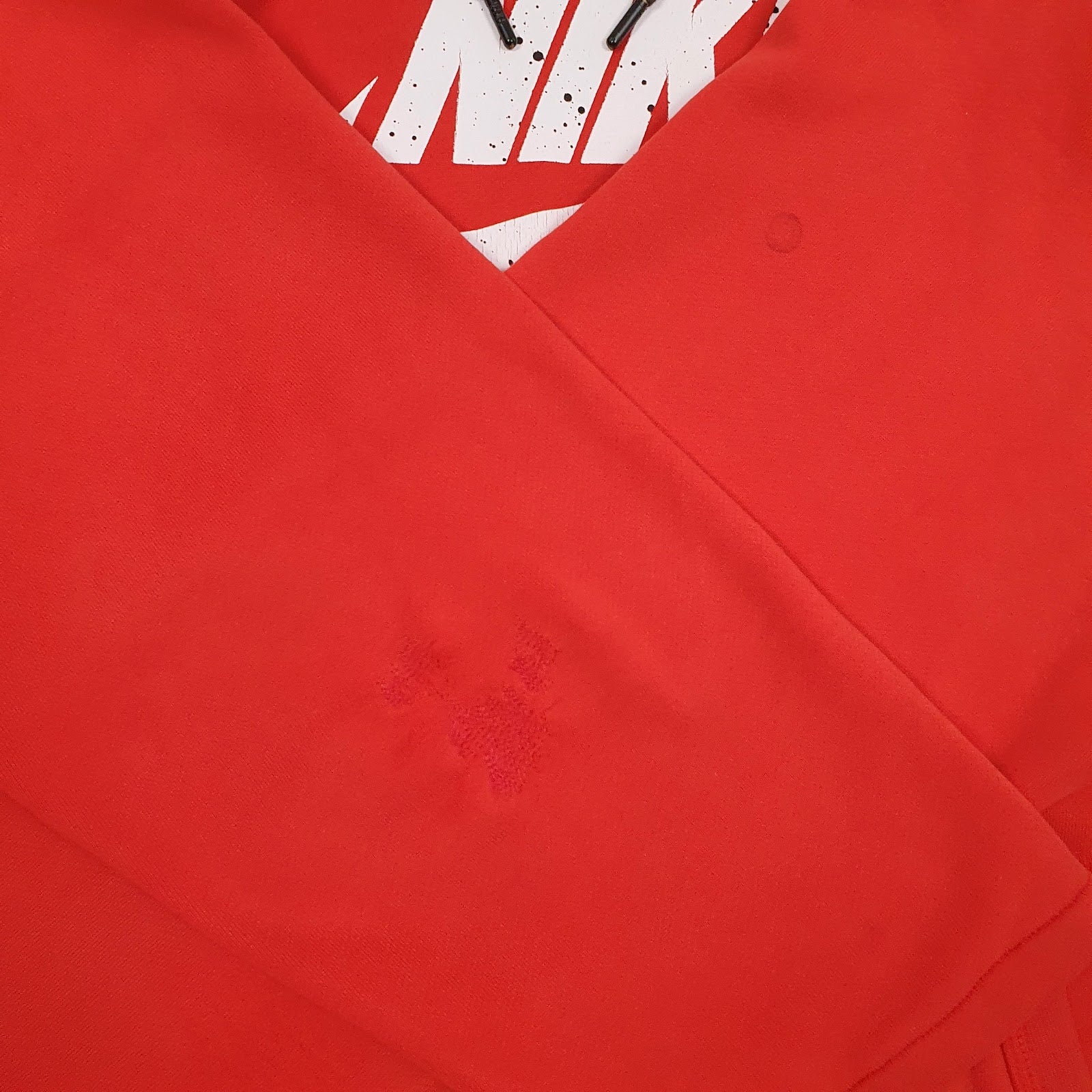 Mens Red Nike Spellout Hoodie Jumper