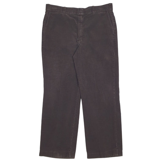 Mens Black Dickies Vintage 90s Corduroy Trousers