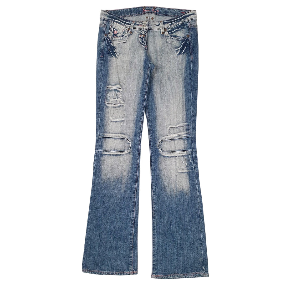 Womens Blue Just L Distressed Casual JeansW34 L34