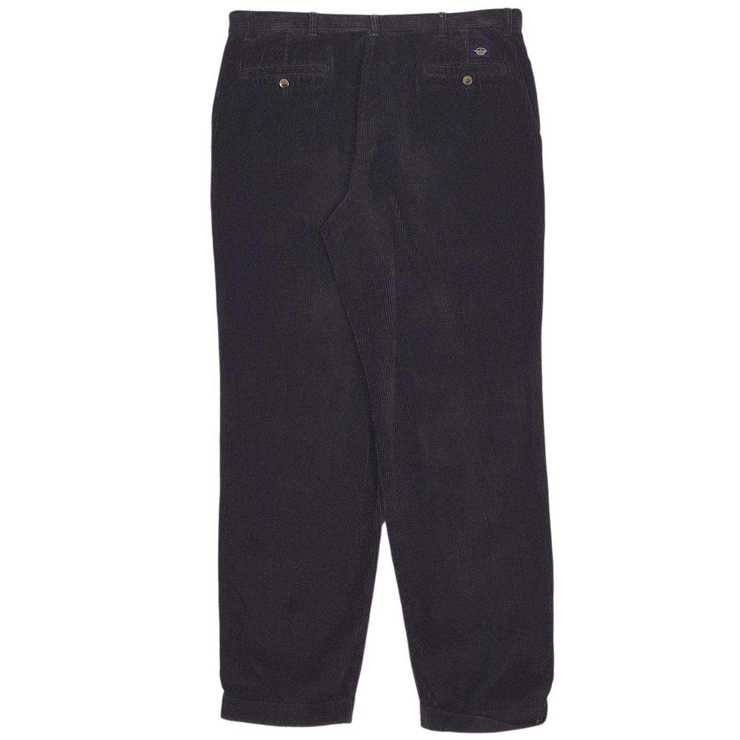 Mens Black Dockers Pleated  Trousers