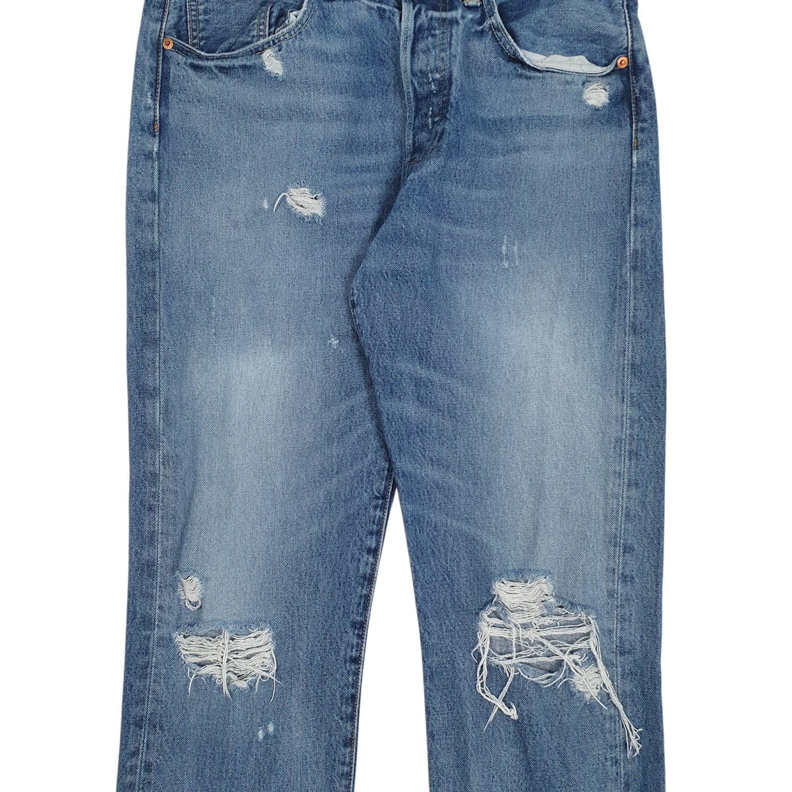 Mens Blue Levis Distressed  Jeans