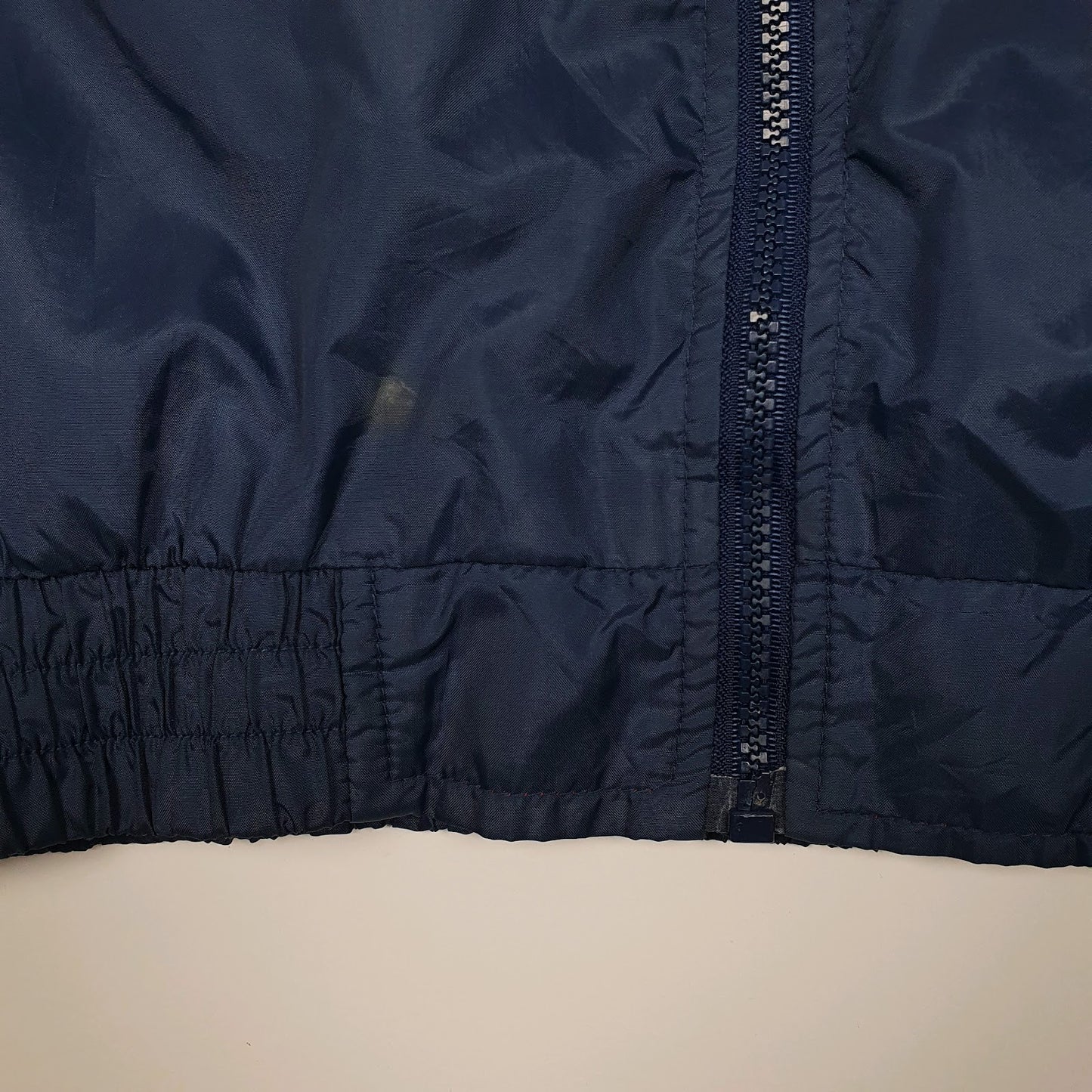 Mens Navy Starter Vintage 90s MLB Atlanta Braves Baseball Hoodie Coat