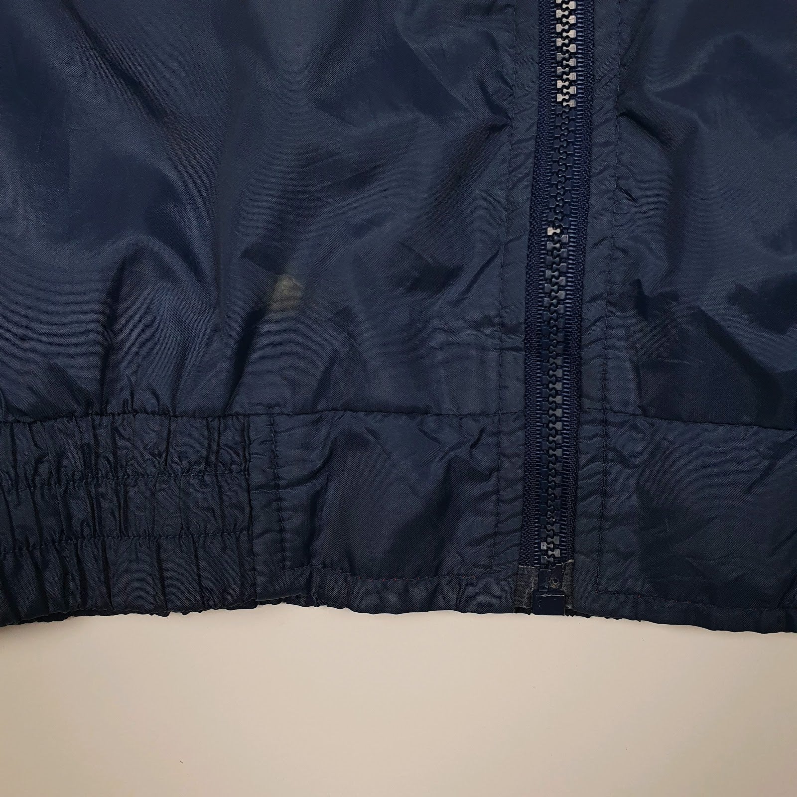 Mens Navy Starter Vintage 90s MLB Atlanta Braves Baseball Hoodie Coat