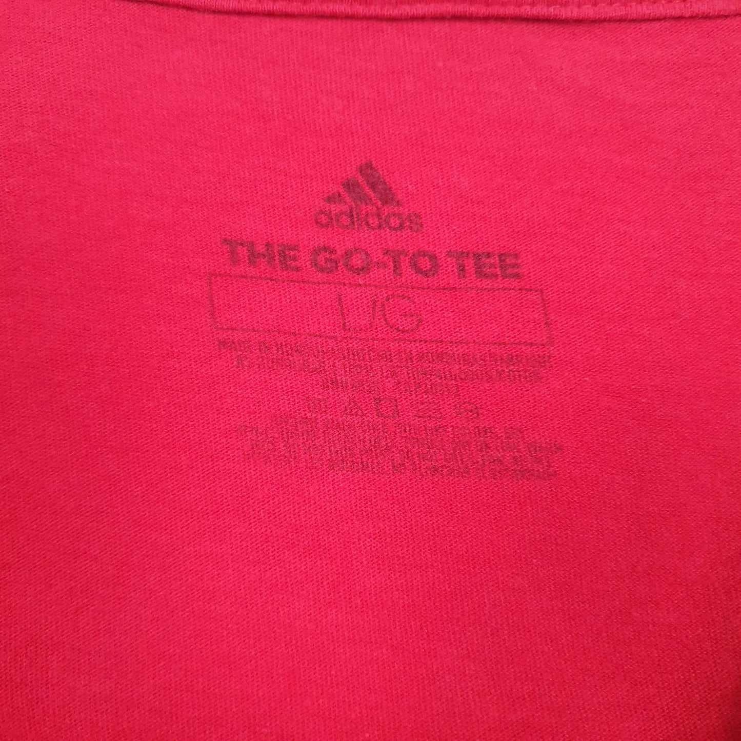 Mens Red Adidas Spellout  T Shirt