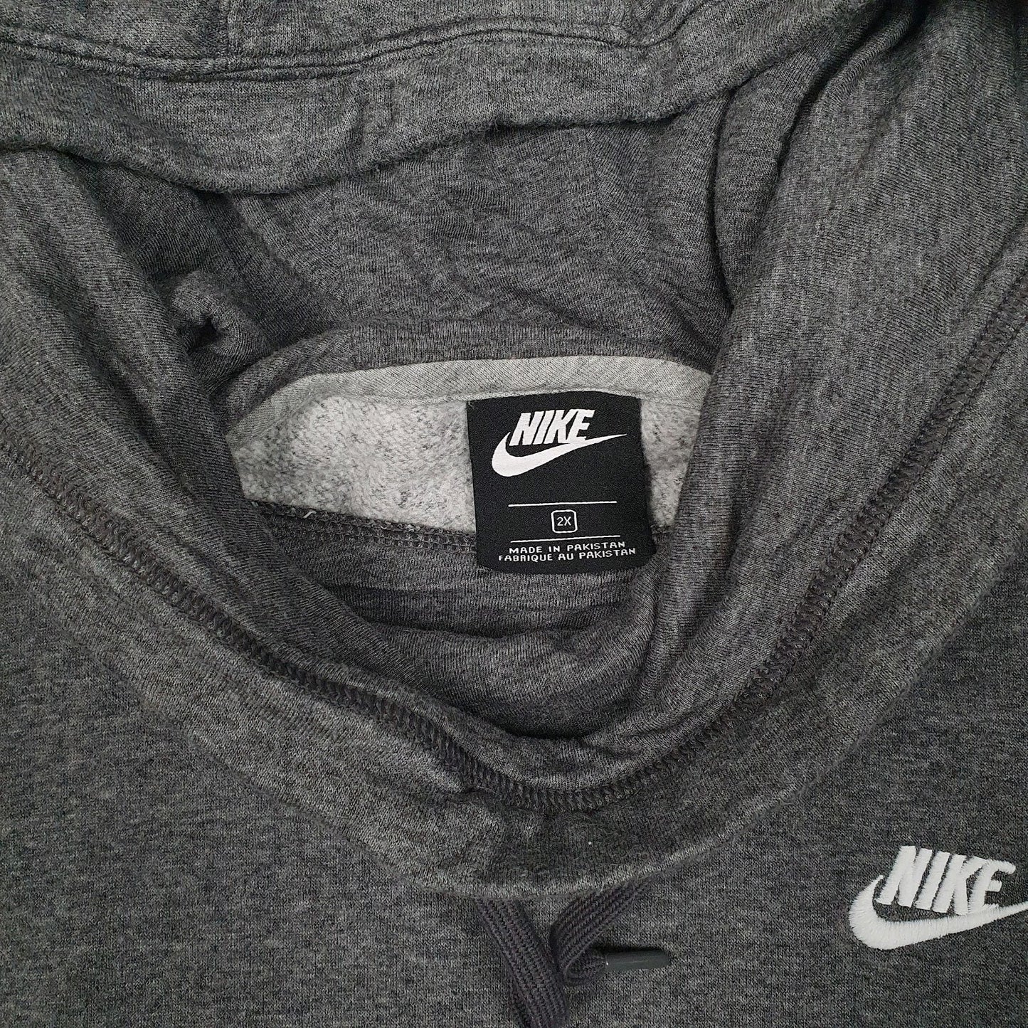 Womens Grey Nike Turtle Neck Hoodie Jumper