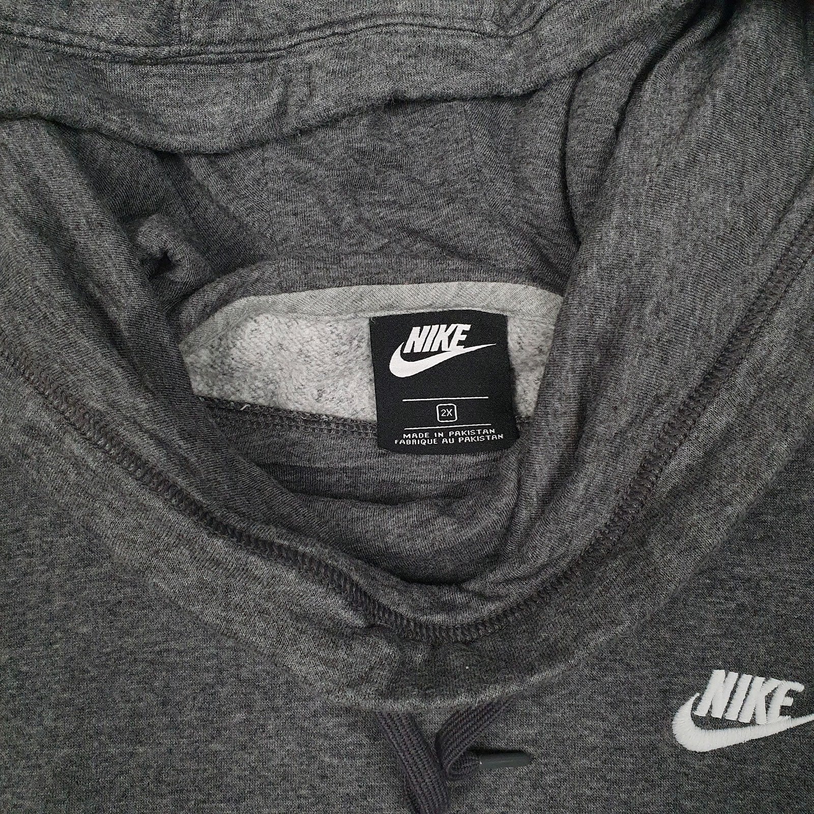 Womens Grey Nike Turtle Neck Hoodie Jumper