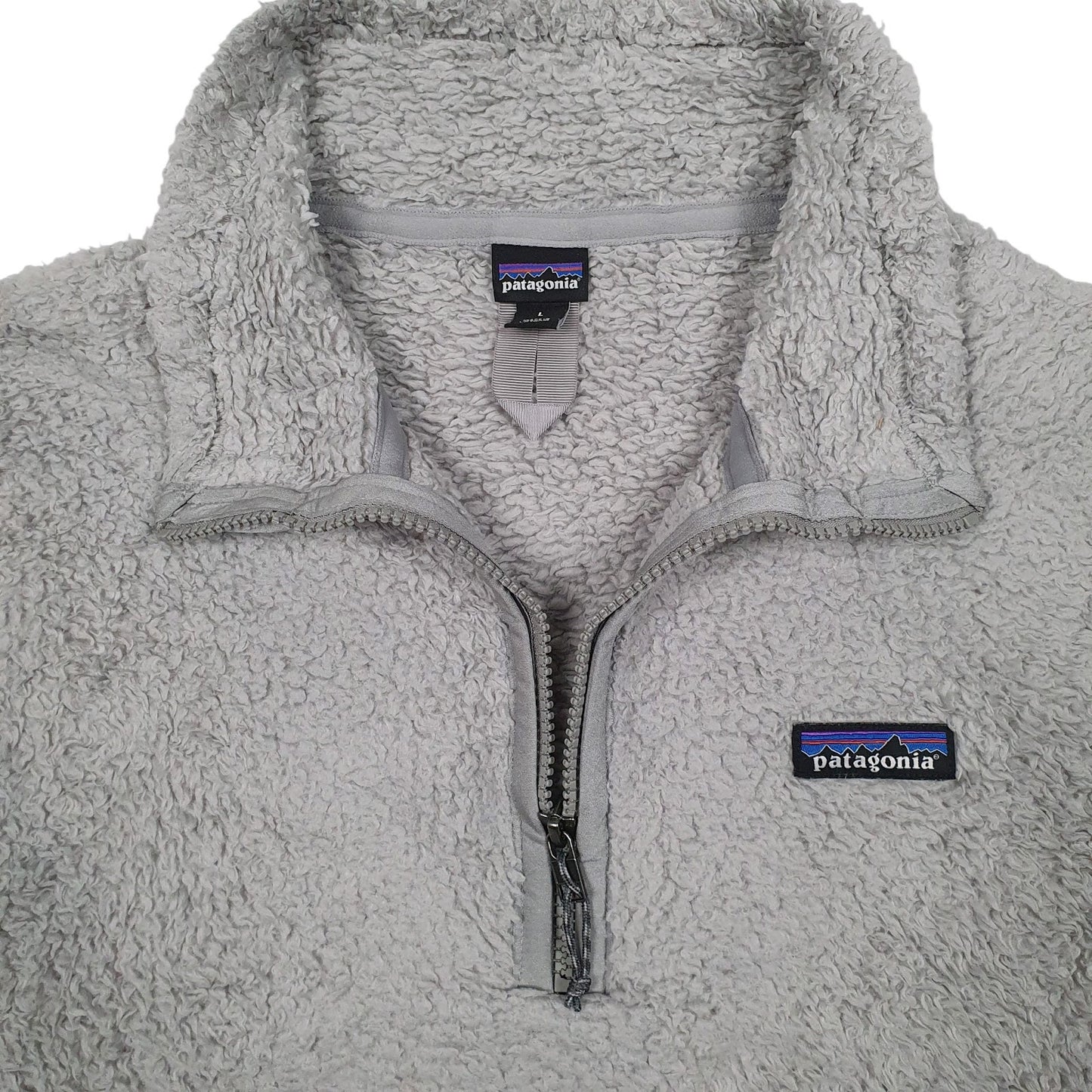 Womens Grey Patagonia Los Gatos Sherpa Fluffy Quarter Zip Jumper