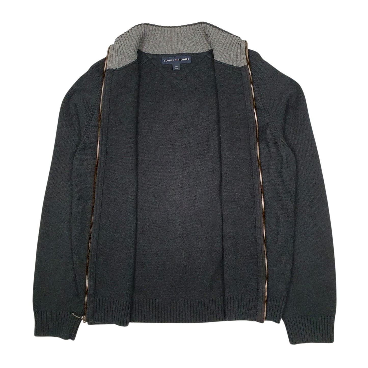 Mens Black Tommy Hilfiger  Full Zip Jumper