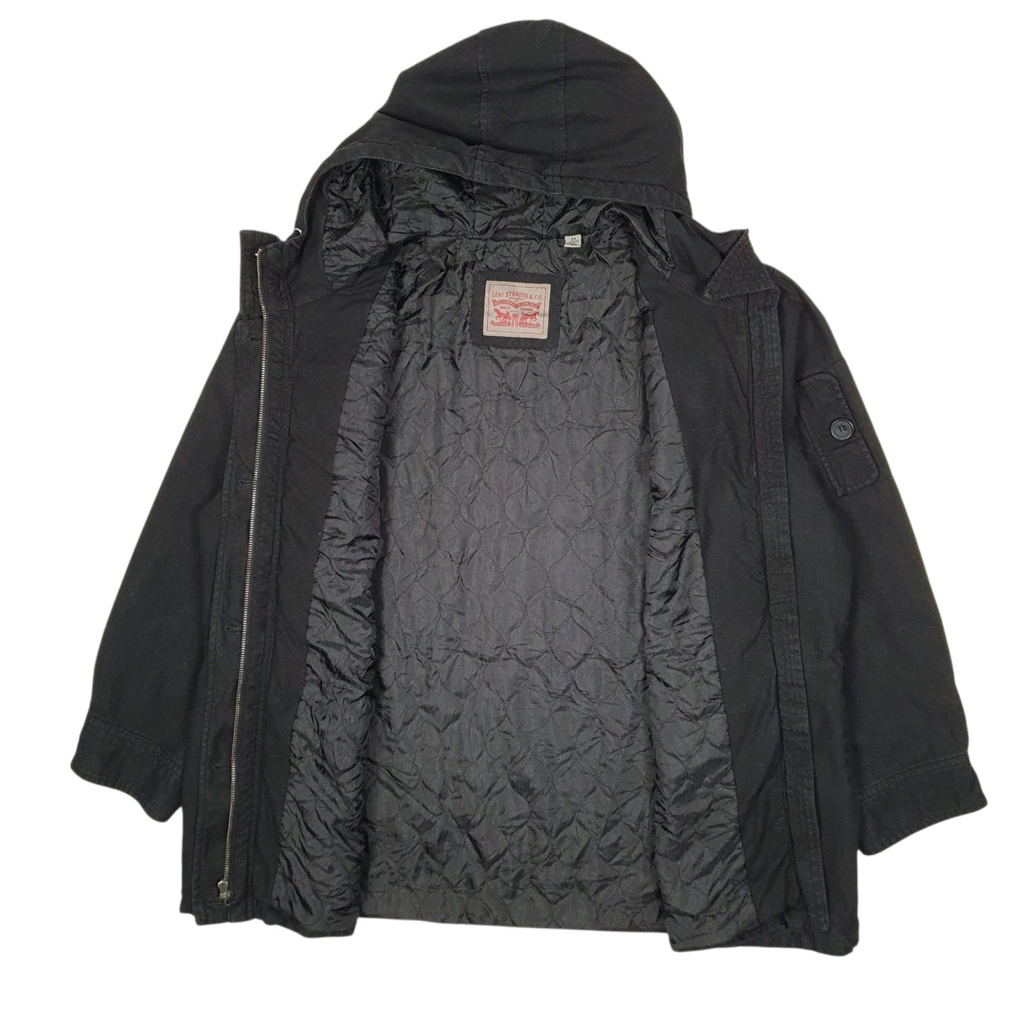 Womens Black Levis   Coat