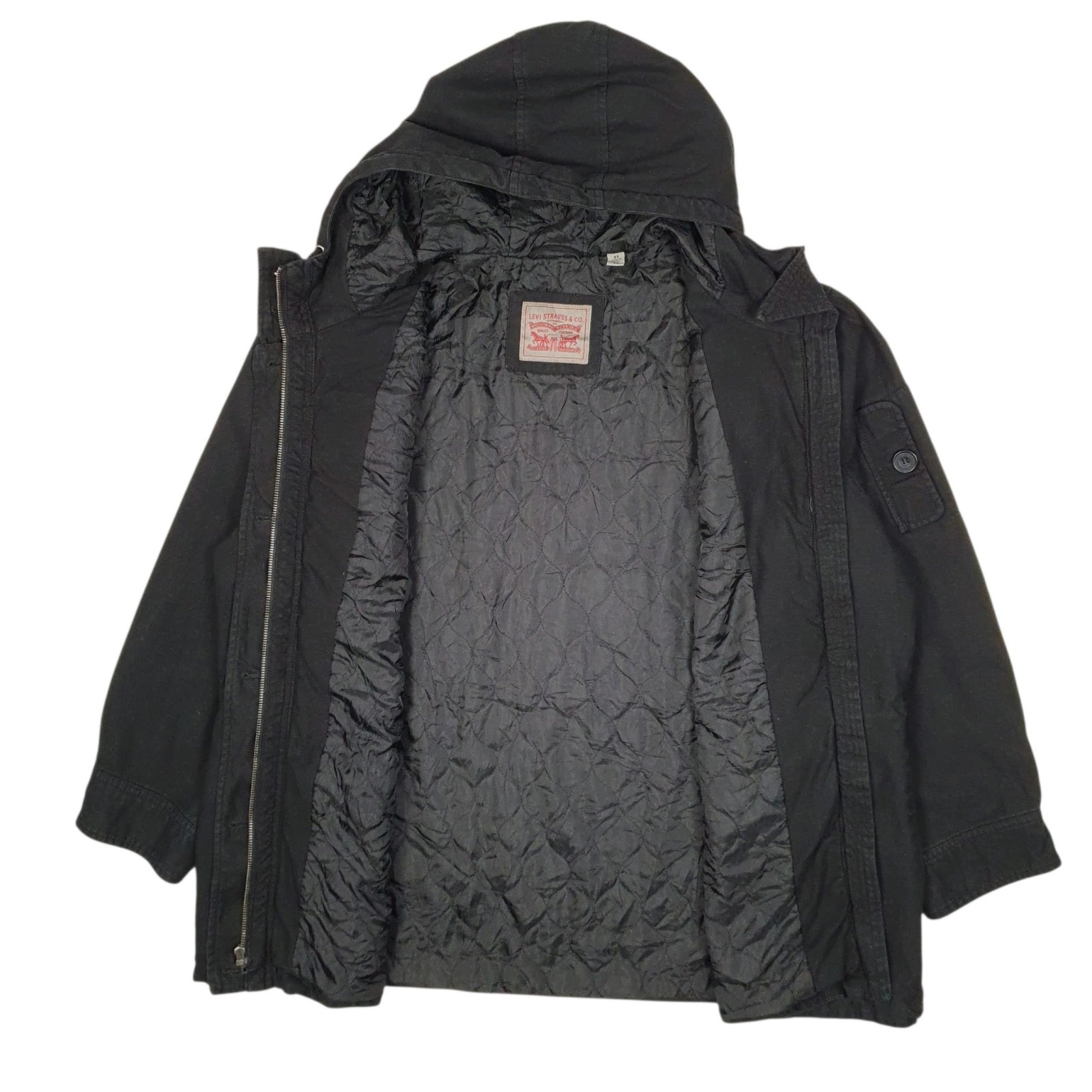 Womens Black Levis   Coat