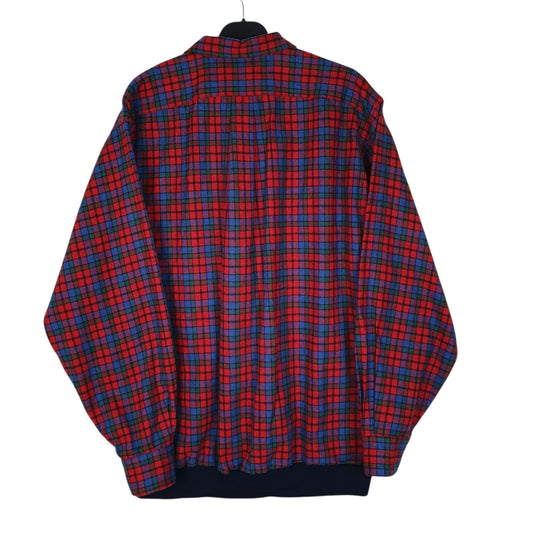 Mens Red Mariella Plaid Flannel Vintage 90s  Shirt