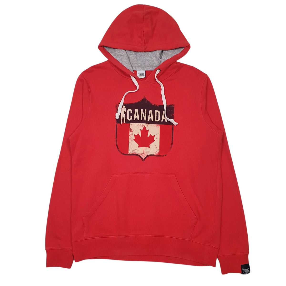 Mens Red Everlast Canada Hoodie Jumper