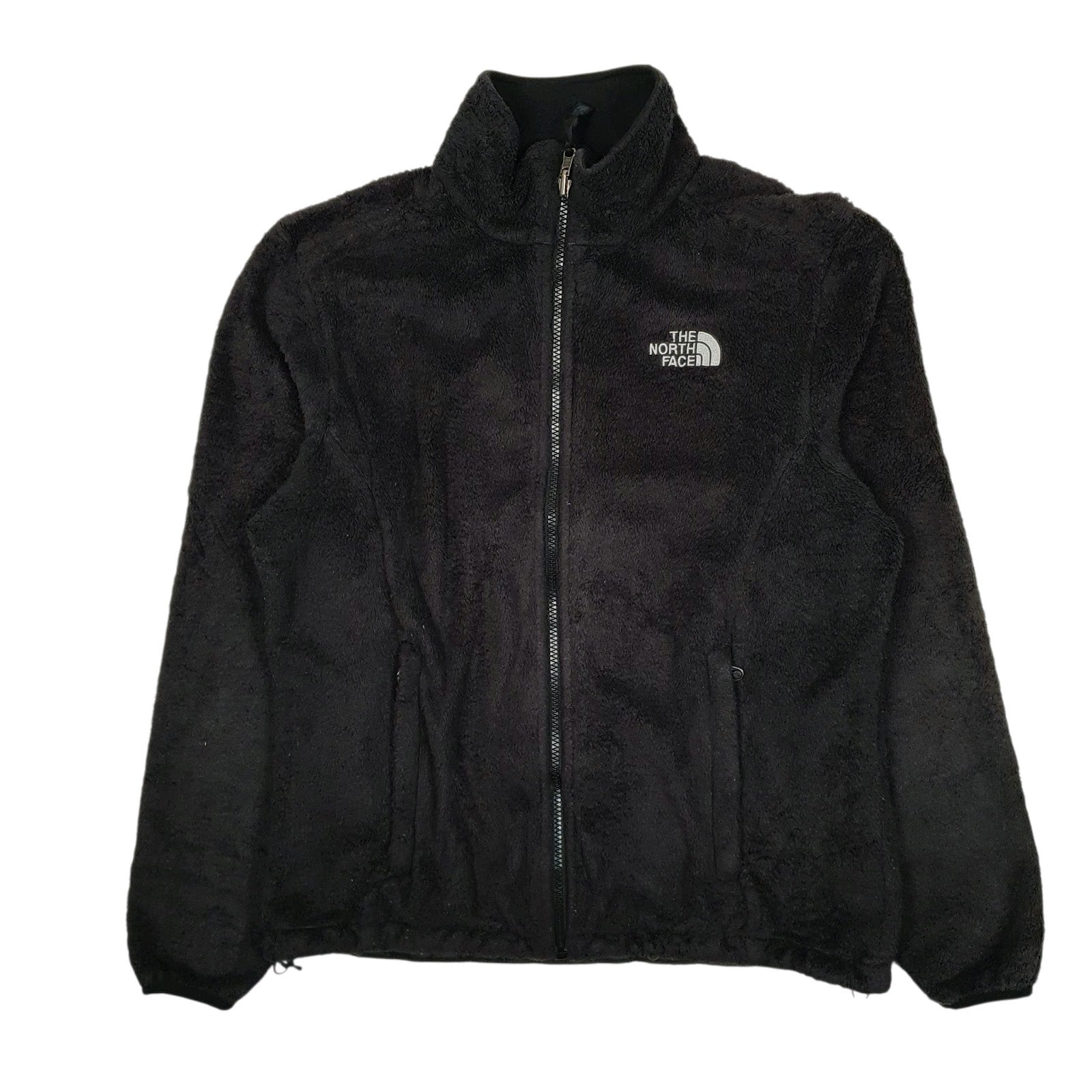 Womens Black The North Face Fluffy Full Zip Jumper
