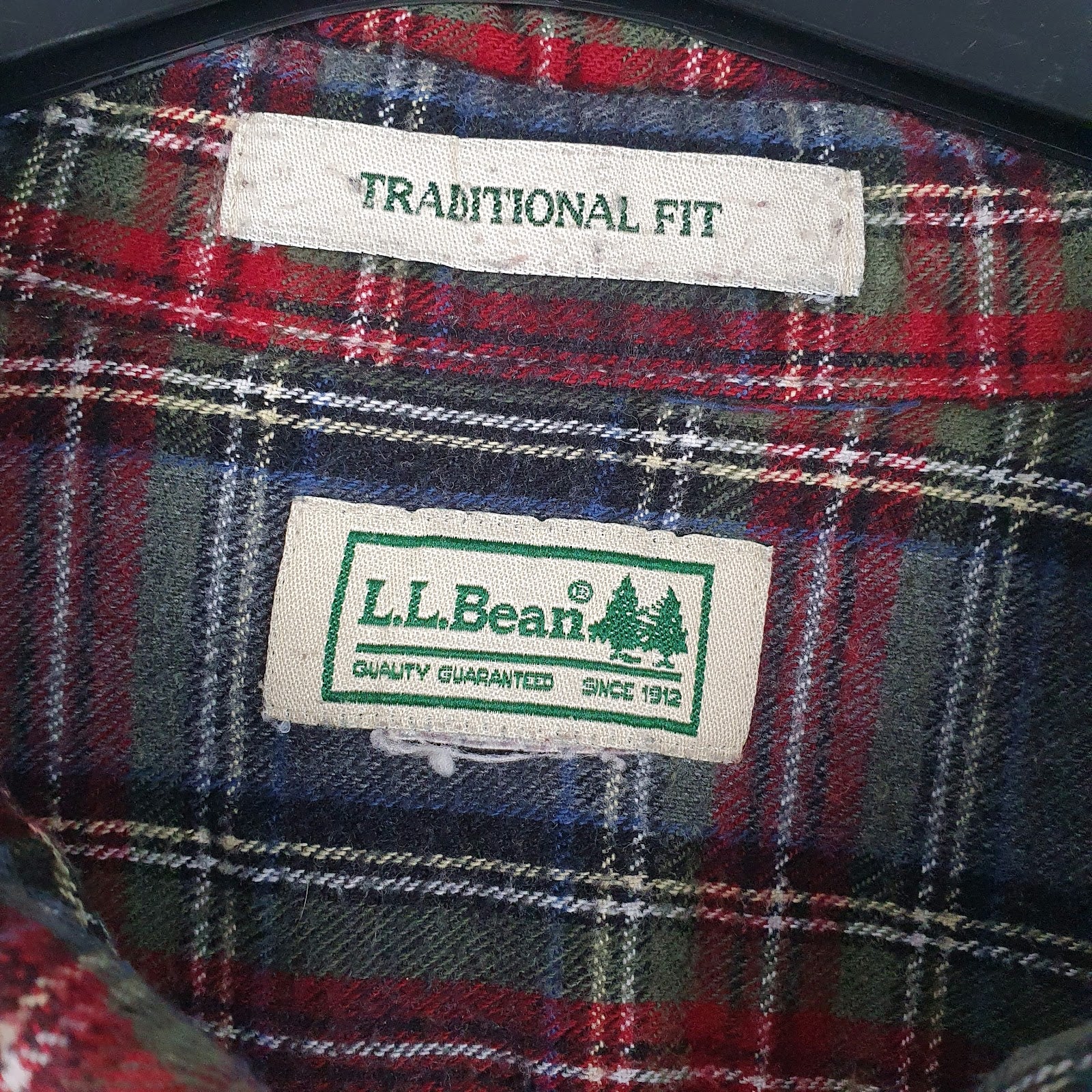 Mens Grey L.L.Bean Flannel  Shirt