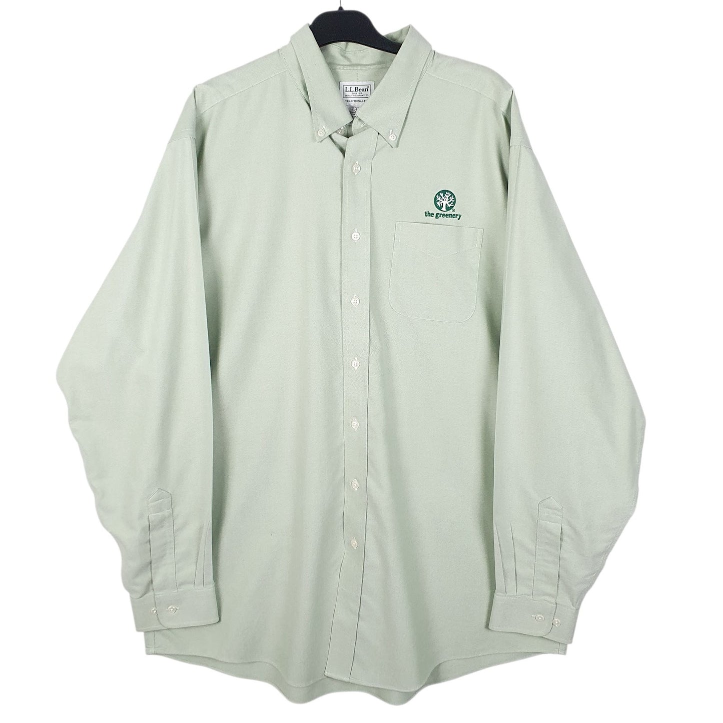 Mens Green L.L.Bean  Long Sleeve Shirt