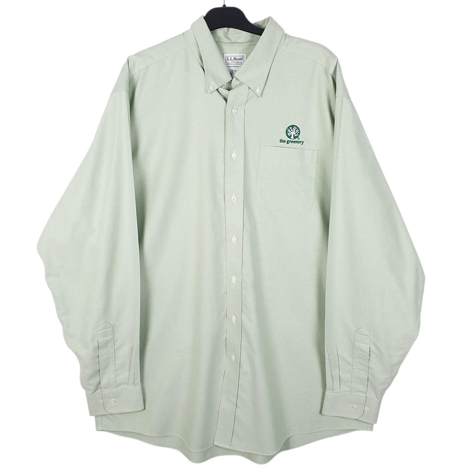 Mens Green L.L.Bean  Long Sleeve Shirt