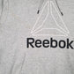 Mens Grey Reebok Spellout Hoodie Jumper