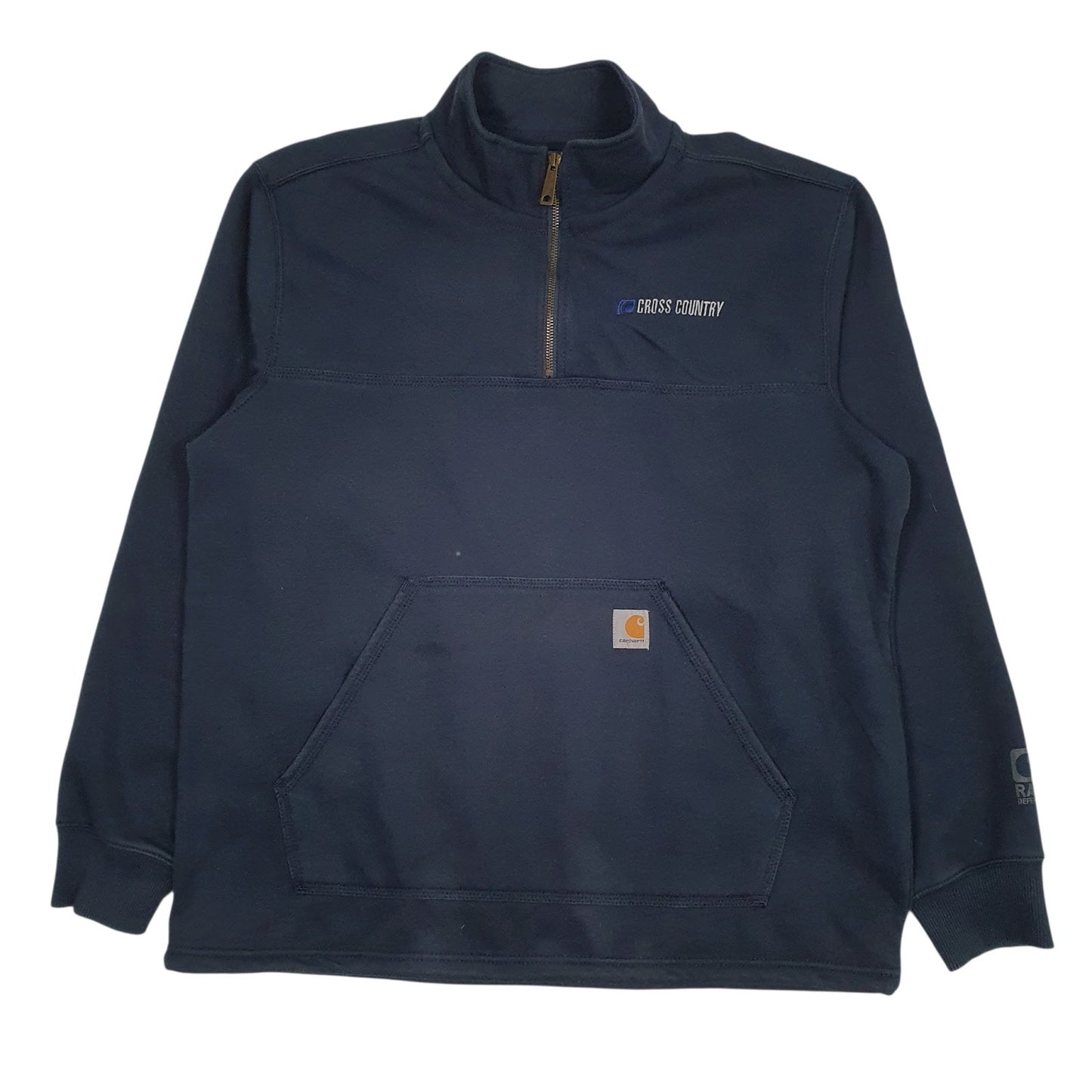 Mens Navy Carhartt  Quarter Zip Jumper