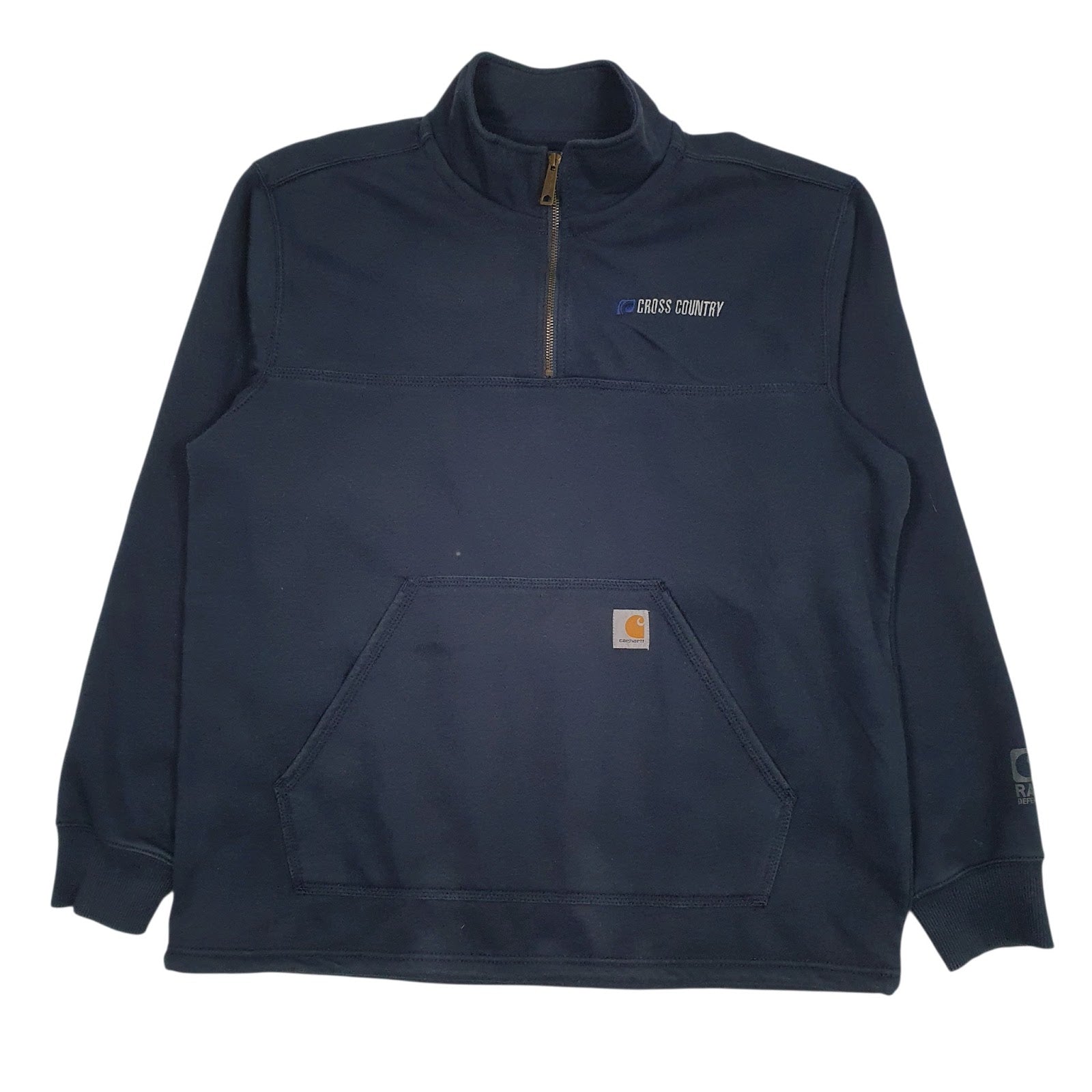 Mens Navy Carhartt  Quarter Zip Jumper