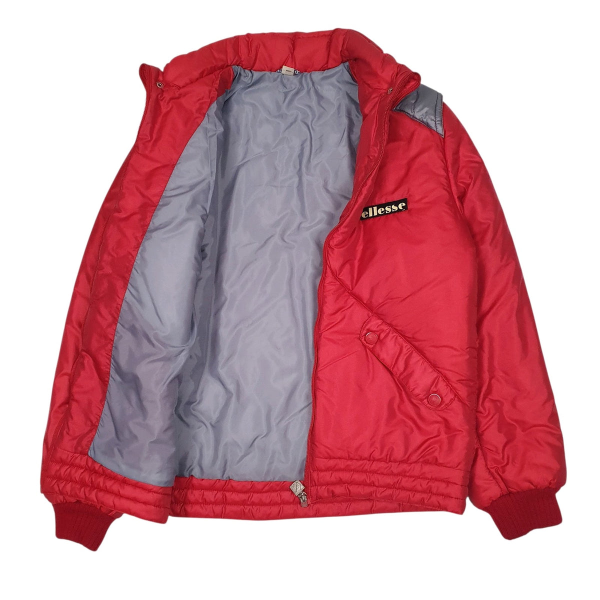 Mens Red Ellesse Vintage 90s Padded  Coat