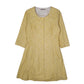 Womens Yellow Darling Vintage Mesh A-Line Long Sleeve Dress