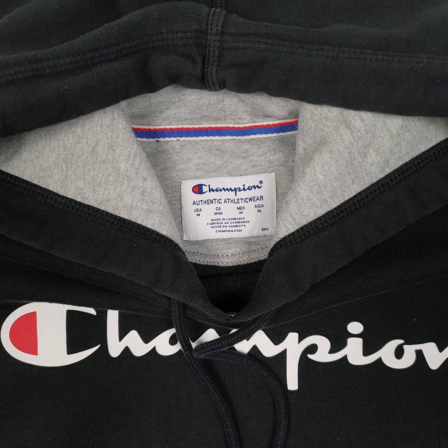 Mens Black Champion  Hoodie Jumper