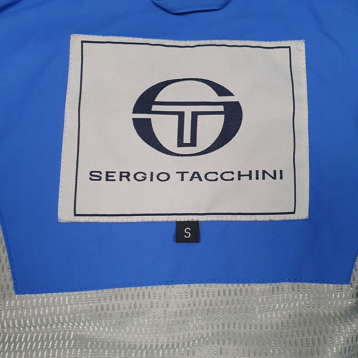 Mens Blue Sergio Tacchini Gin Tex Waterproof  Coat