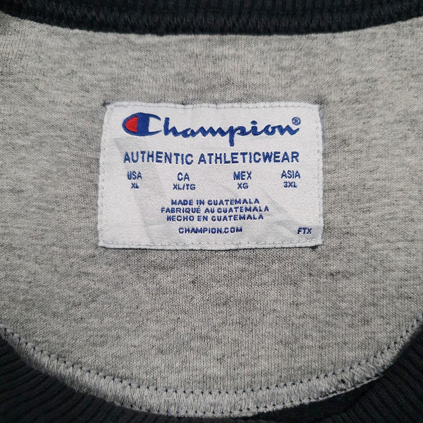 Mens Black Champion  Crewneck Jumper