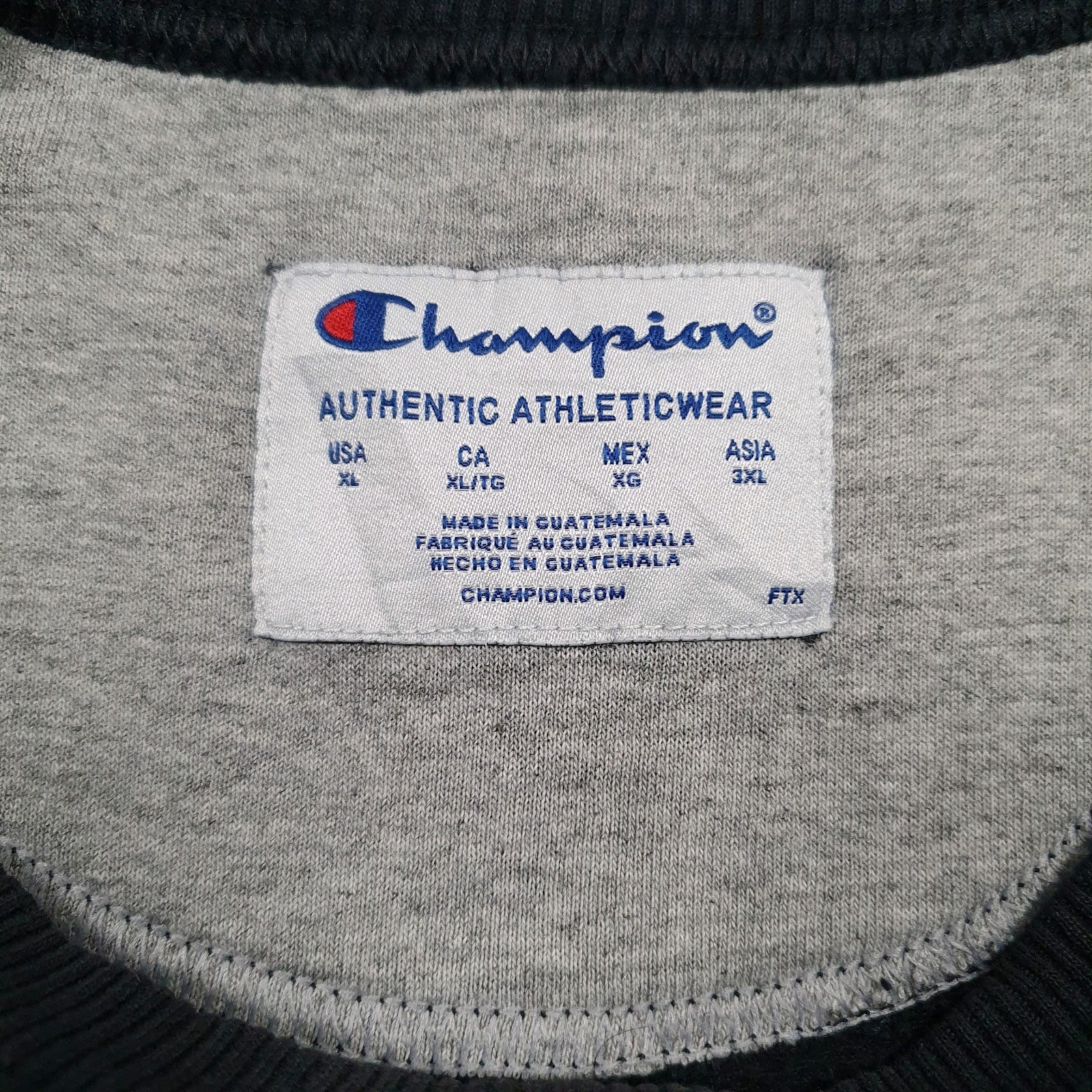Mens Black Champion  Crewneck Jumper