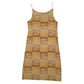 Womens Yellow Hey  Sleeveless Dress