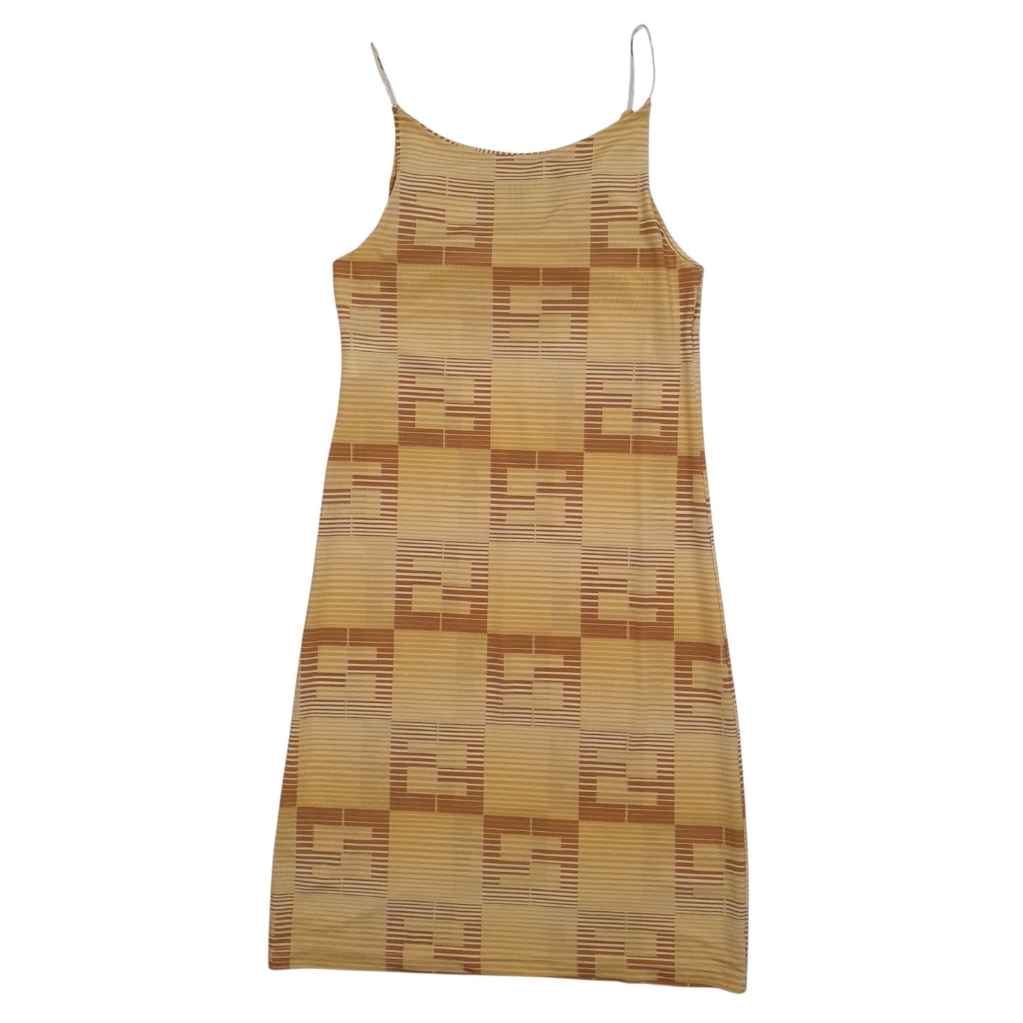 Womens Yellow Hey  Sleeveless Dress