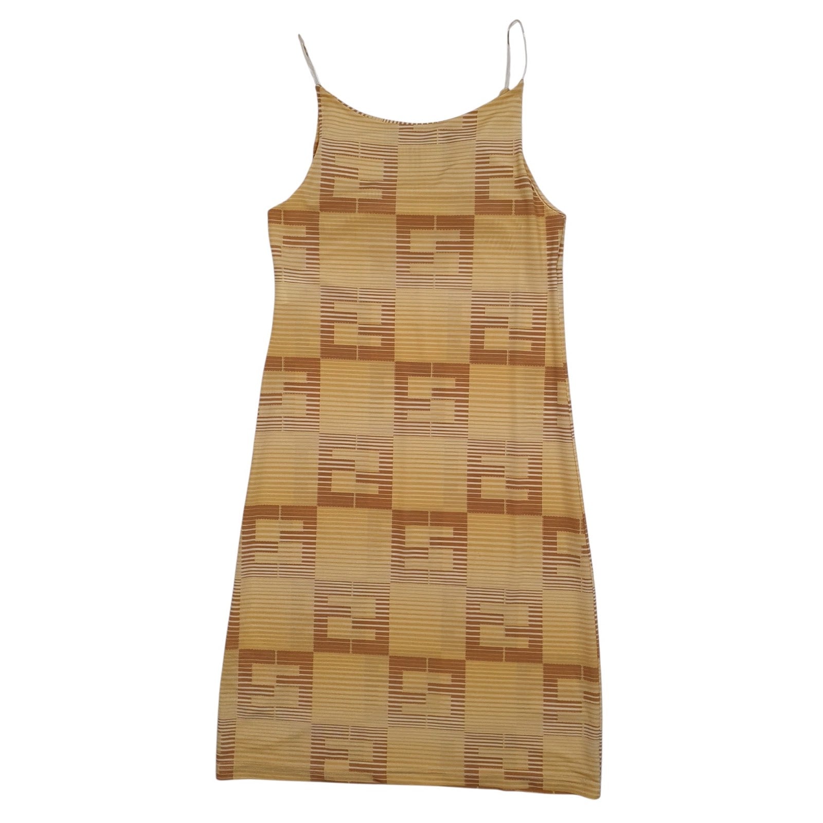 Womens Yellow Hey  Sleeveless Dress