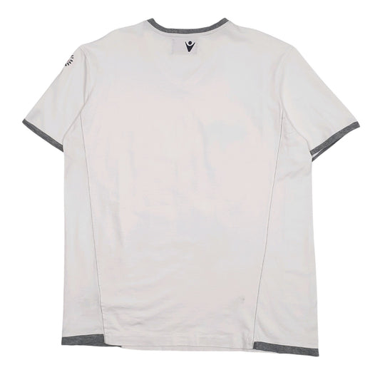 Mens White Macron George Best  T Shirt