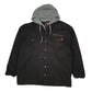 Mens Black Wrangler Windbreaker Chore Hoodie  Coat
