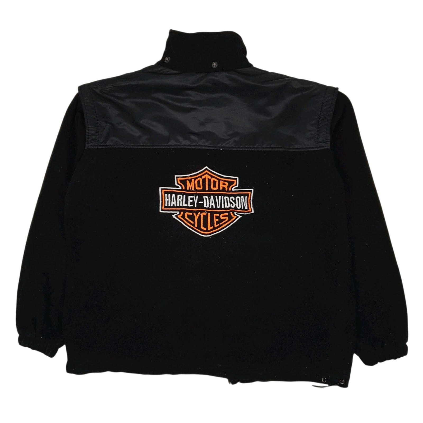 Mens Black Harley Davidson Motorcycles Full Zip Jumper