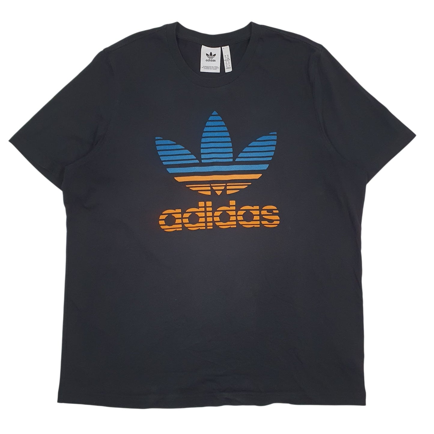 Mens Black Adidas Spellout Short Sleeve T Shirt