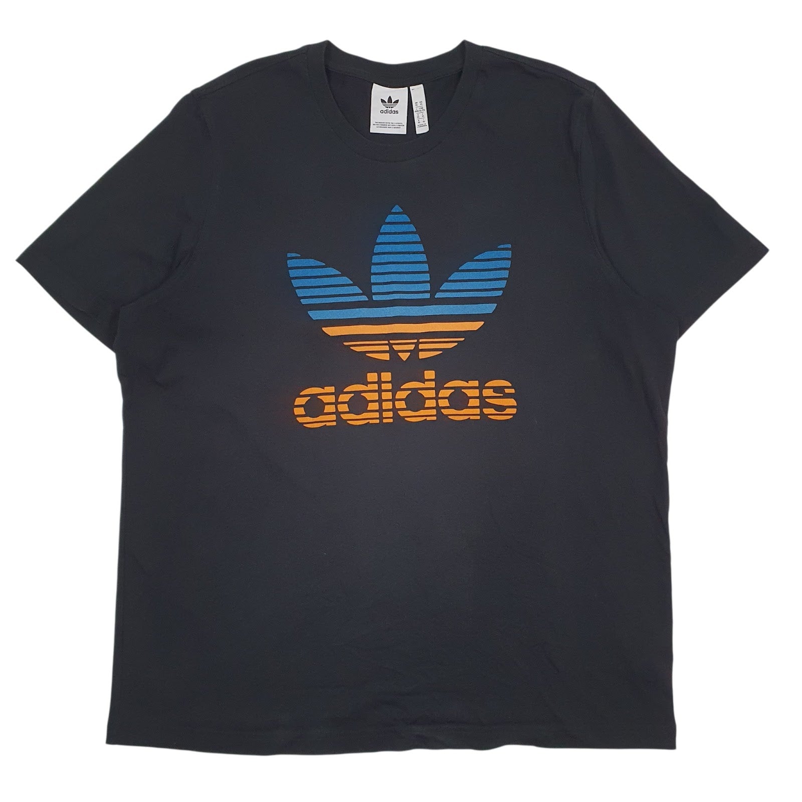 Mens Black Adidas Spellout Short Sleeve T Shirt