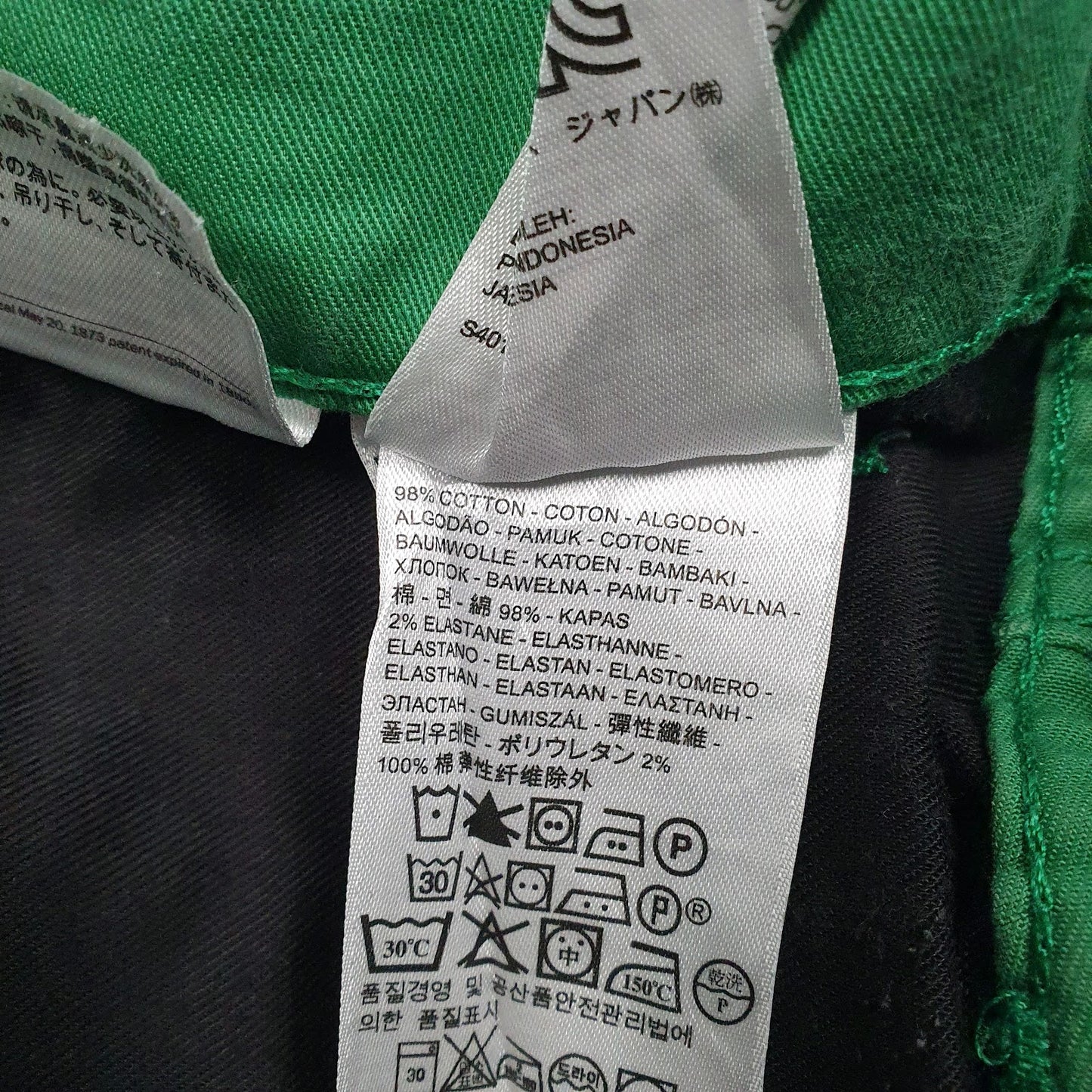 Mens Green Levis Lightweight  Jeans