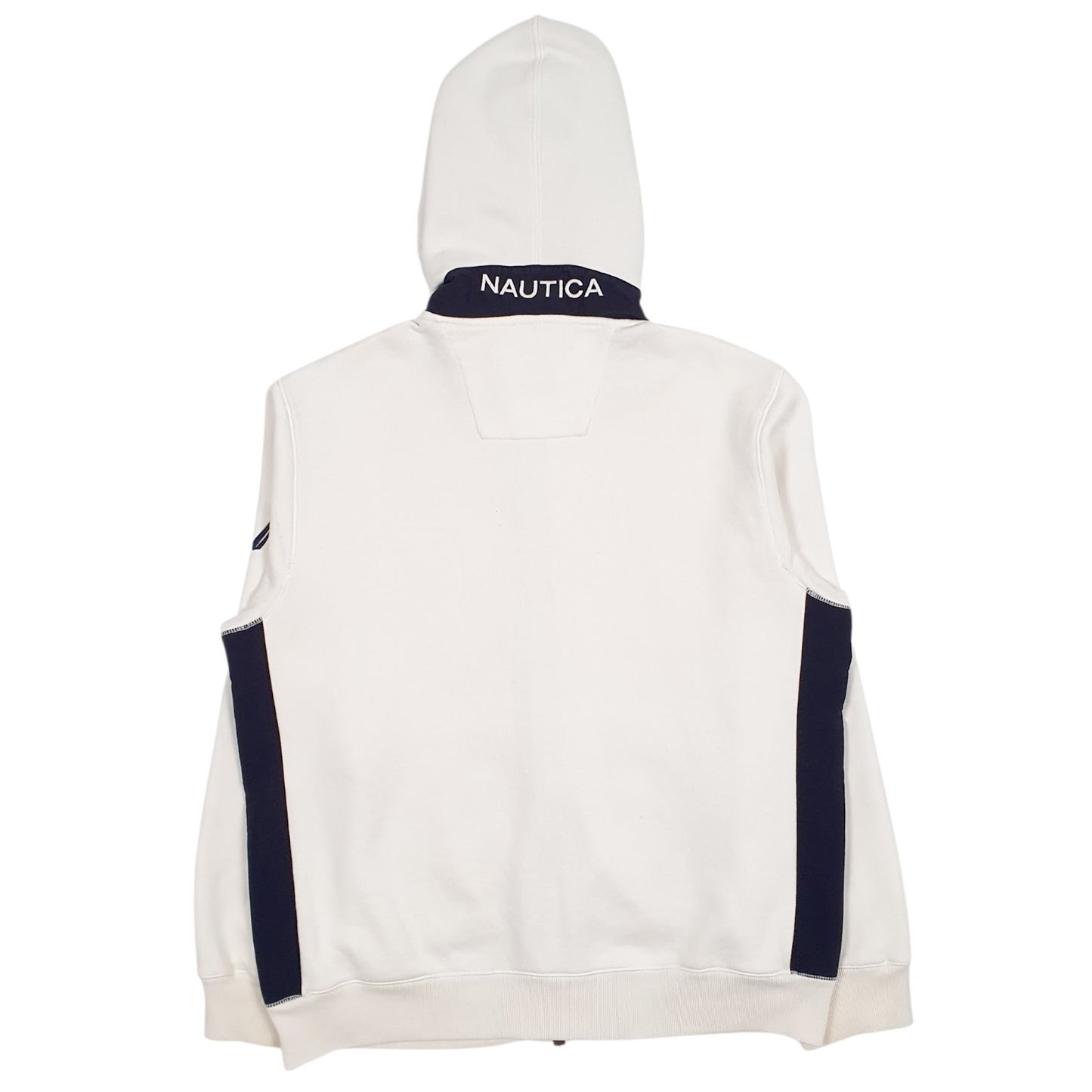 Mens White Nautica  Full Zip Jumper