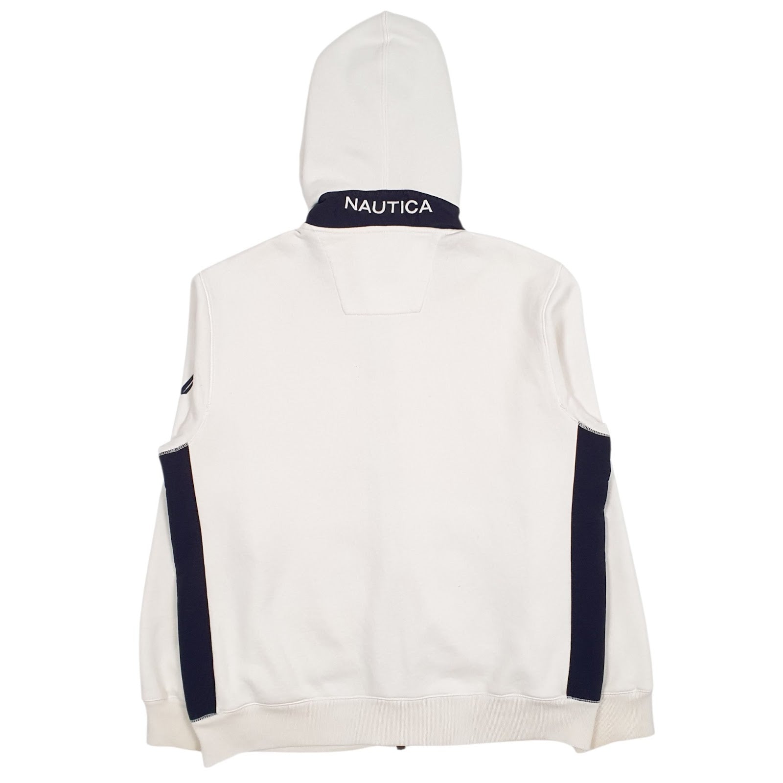 Mens White Nautica  Full Zip Jumper
