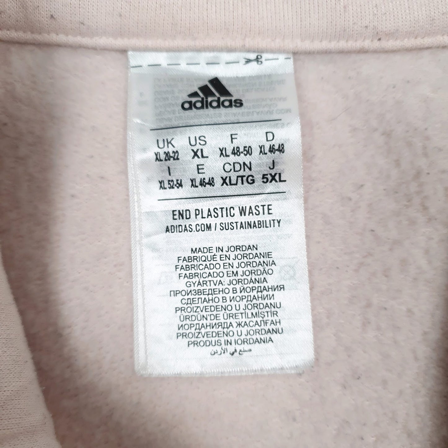 Womens Pink Adidas  Quarter Zip Jumper