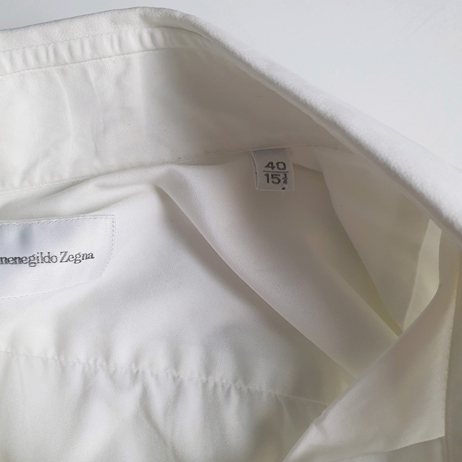Mens White Ermenegildo Zegna   Shirt