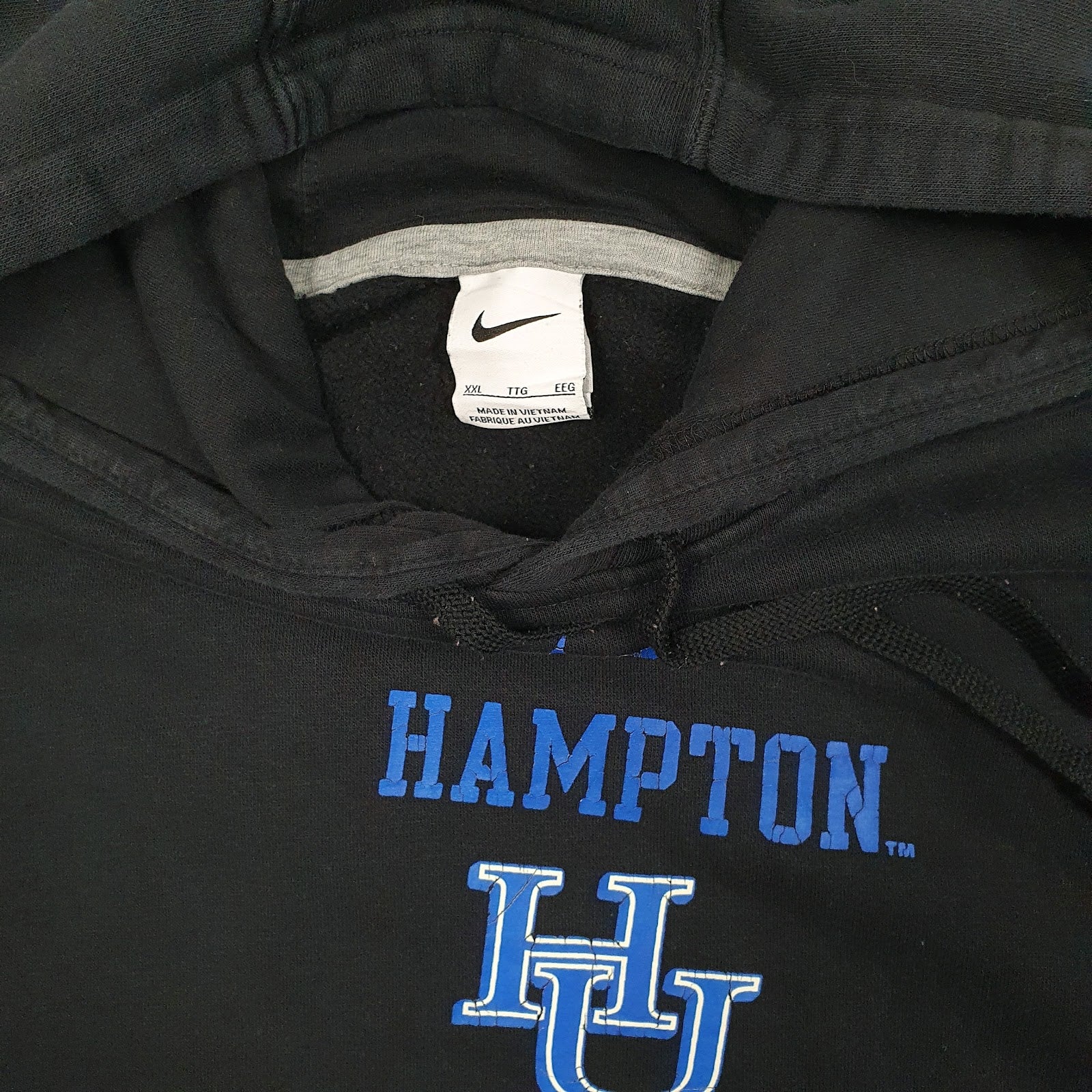 Mens Black Nike Hampton University Hoodie Jumper
